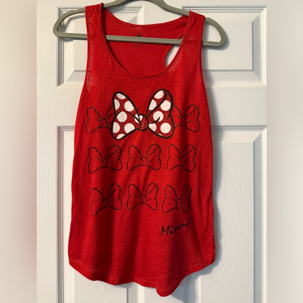 Disney Red Minnie Bow Tank Top
